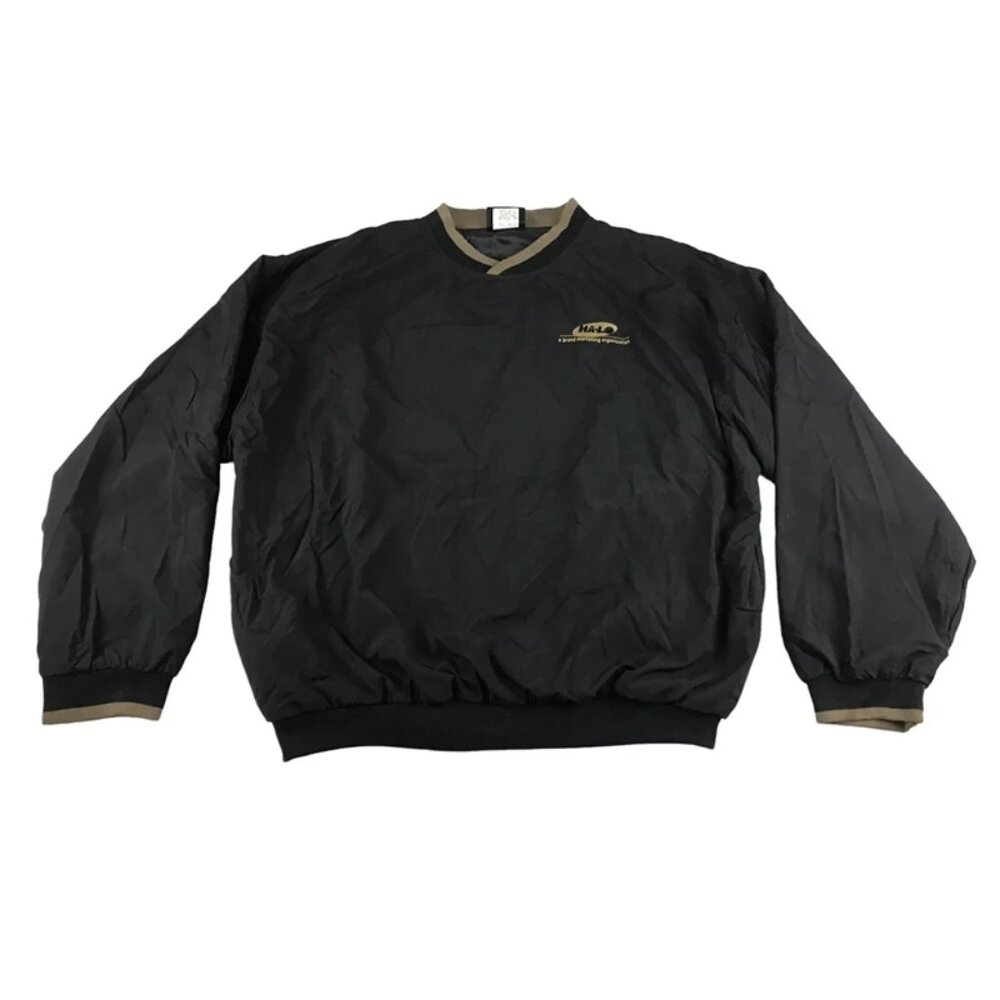 Hartwell ViaSport Mens Black Long Sleeve‎ Crew Neck Pullover Windbreaker Size XL